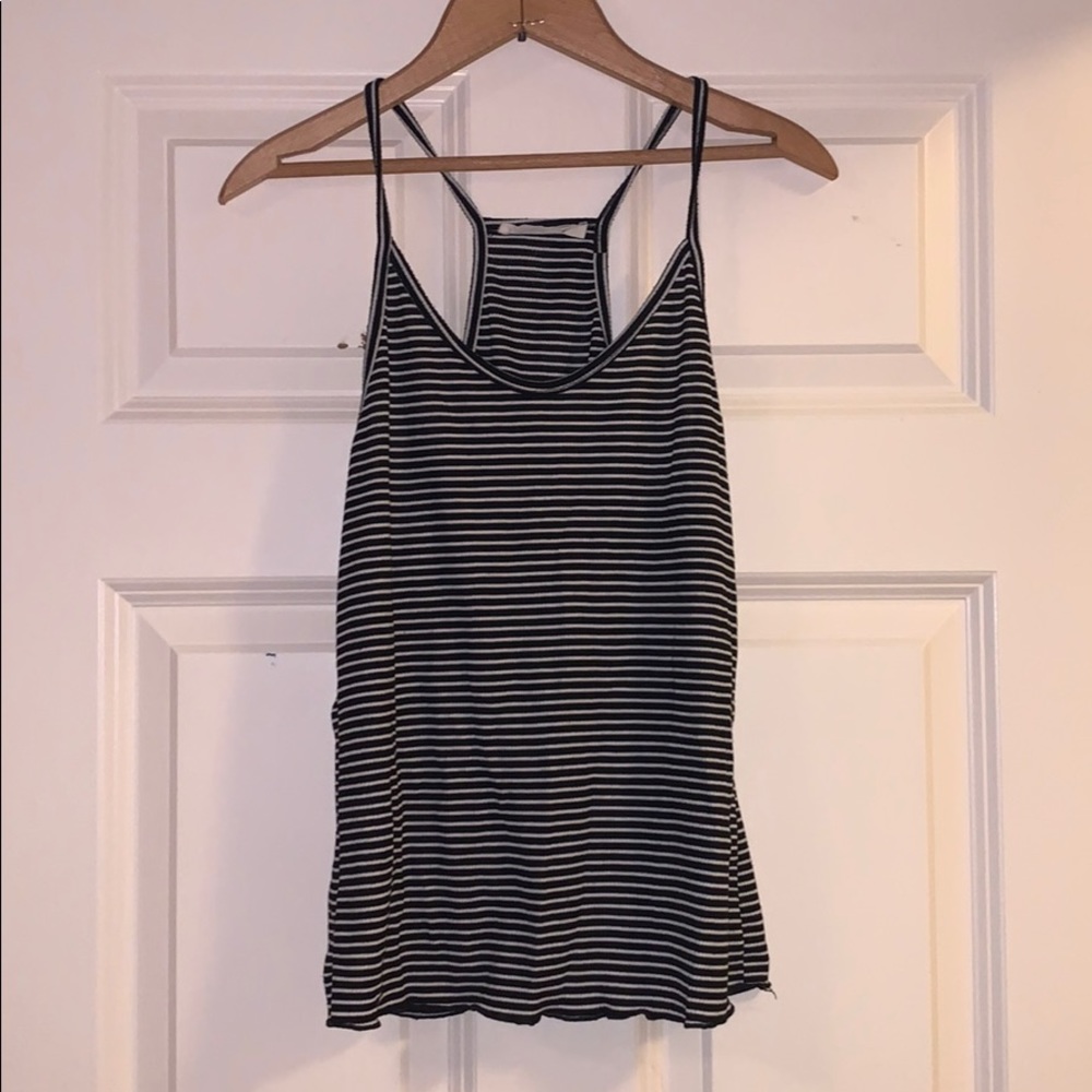 Caution to the wind racer back tank top
